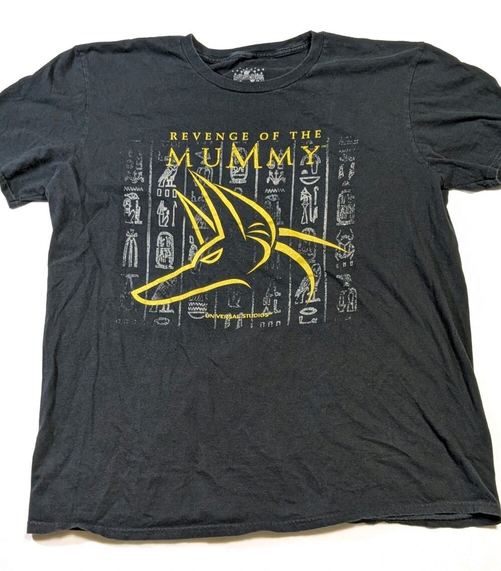Universal Studios Revenge of the Mummy Anubis Men's Black Cotton T-Shirt XL